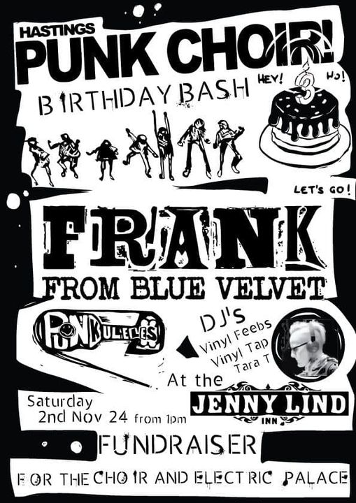 Poster showing bands playing fundraiser gig